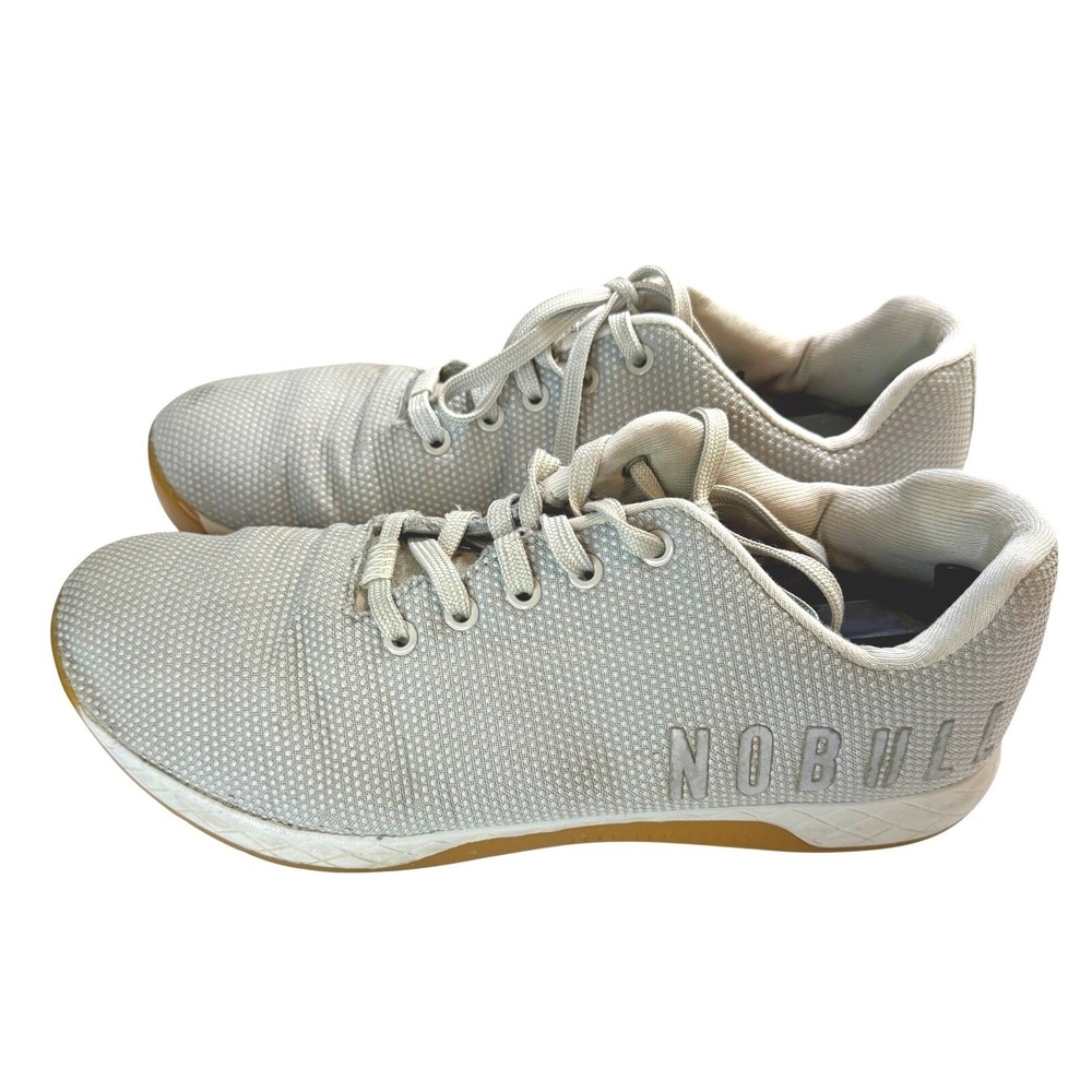 NOBULL Trainer Mens 12 SUPERFABRIC Grey GUM Crossfit Gym Workout Sneaker